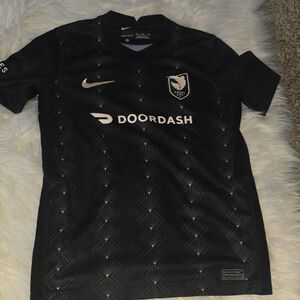 Nike Black DoorDash Crest Soccer Jersey